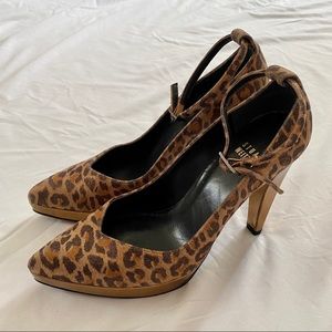 Stuart Weitzman Ankle Strap Cheetah/Leopard Heels